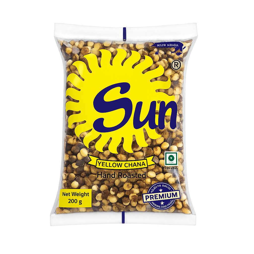 Yellow Chana 200gm and 500gm packs